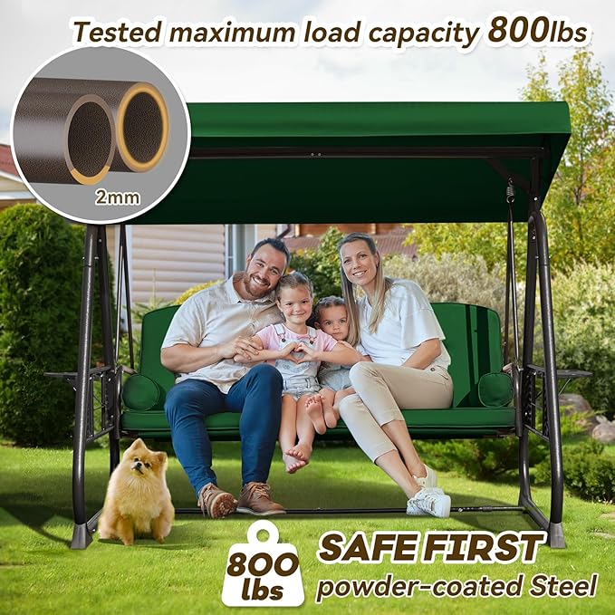 3 in 1 Outdoor Porch Swing - Image 2