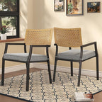 Grand Patio Outdoor Dining Chair Set of 2, 2-Piece Stackable Wicker Chairs - Image 8