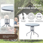 Vongrasig 6 Pieces Folding Patio Dining Set, All Weather Small Metal Outdoor - Image 6