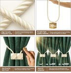 Hion Magnetic Curtain Tiebacks Beige 2pcs, Curtain Tiebacks Buckles Holdbacks - Image 3