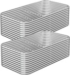 2 Pack Tall 8x3FT Corrugated Galvanized Steel Raised Garden Bed Outdoor by CATMANOR