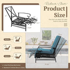 Oakcloud Adjustable Outdoor Lounge Chair Metal Patio Relaxing Recliner Chair - Image 3