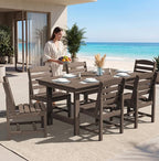 SERWALL Patio Dining Sets for 10 Person, HDPE Dining Set - Image 7