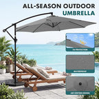 OLIXIS 9.7FT Offset Patio Umbrella - Image 2