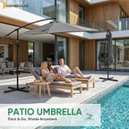 NEWBULIG 10FT Patio Umbrella, Offset Cantilever Outdoor Patio Table Umbrella - Image 10