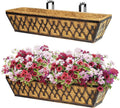 Window Boxes Planters: 2 Pack 24 Inch Railing Planter Box by KarlliuHOMEGARDEN