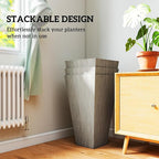 Outsunny Tall Planters for Outdoor Plants Set of 3, 28 in Taper Planters - Image 7