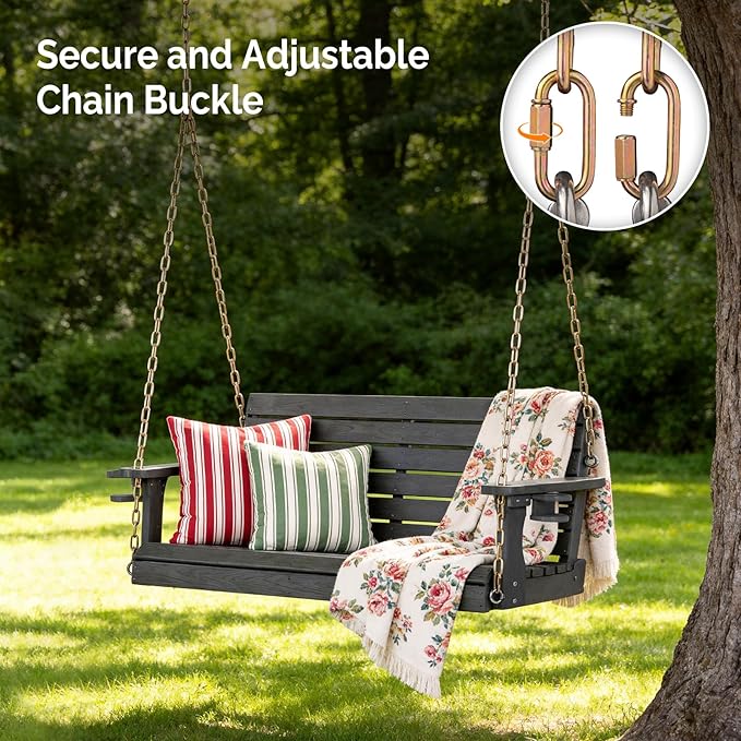 VINGLI Heavy Duty 1600 LBS HDPE Porch Swing Outdoor - Image 6