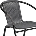 Flash Furniture Lila Modern Rattan Indoor/Outdoor Stackable Dining Chairs - Image 11