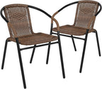 Flash Furniture Lila Modern Rattan Indoor/Outdoor Stackable Dining Chairs by FlashFurniture