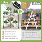 Heavy Duty Metal Plant Stand, Indoor Outdoor Plant Shelf & Rack - Image 4
