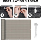 LOVE STORY Balcony Privacy Screen, 3.3'x19.7' Deck Shield Screen Fence Cover - Image 2