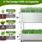 2-Tier Galvanized Raised Garden Bed - Image 3