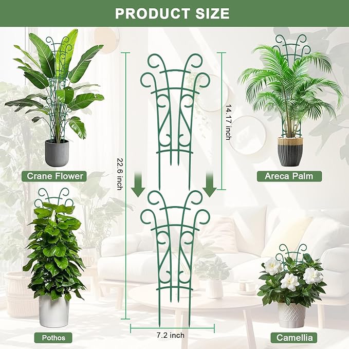 10 Pack Indoor Plant Trellis for Potted Plants, Stackable Garden Trellis for - Image 2