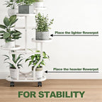 Plant Stand 5 Tier Indoor Outdoor Metal Flower Shelf - Image 3