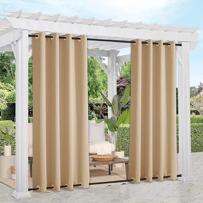 NICETOWN 2 Panels Outdoor Curtains by NICETOWN