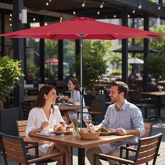 Simple Deluxe 9' Patio Umbrella Outdoor Table Market Yard Umbrella - Image 5