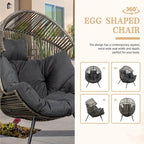 Vongrasig Outdoor Wicker Egg Chair PE Rattan Chair - Image 7