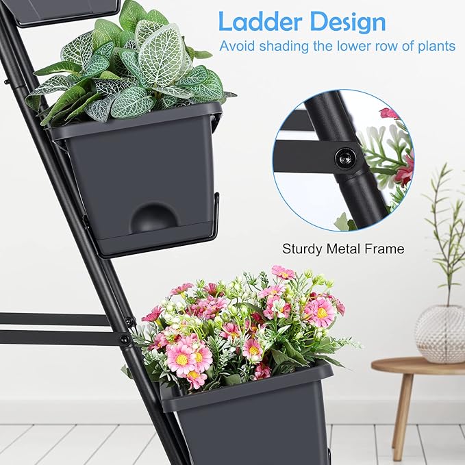 OYEAL Raised Garden Bed 4 Tier Vertical Garden Planter Indoor Outdoor Raised - Image 5
