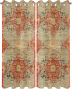Boho Outdoor Curtains for Patio Waterproof, Grommet Privacy Curtain Drapes - Image 2