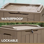 Devoko 30 Gallon Resin Deck Box Outdoor Indoor Waterproof Storage Box - Image 2