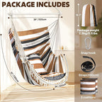 Chihee Hammock Chair Hanging Swing Max 500 Lbs 2 Cushions Included Metal - Image 6