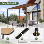 Aoxun 10x6 Lean to Gazebo Outdoor Pergola - Image 4