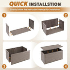 Outdoor Storage Box, Resin Deck Boxes Indoor and outdoor, Waterproof Storage - Image 7
