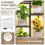 LASZOLA 6 Tier Plant Stand Indoors Outdoors - Image 5