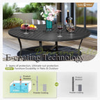 Sophia and William Swivel Outdoor Patio Dining Set - Image 8