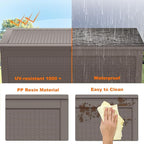 320 Gallon Resin Deck Box, Lockable Patio Outdoor Storage Box - Image 4
