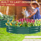 Durable Round Galvanized Steel Raised Garden Bed - Image 6