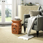 Safavieh Beijing Filigree Ceramic Decorative Garden Stool - Image 2