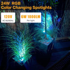 Landscape Lighting, 24W RGB Spot Lights Outdoor - Image 3