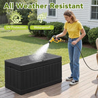 Devoko 78 Gallon Deck Box, Waterproof Resin Outdoor Storage Box - Image 5