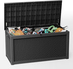 310 Gallon Lockable Outdoor Storage Box – Waterproof Resin Deck Box by Unknown