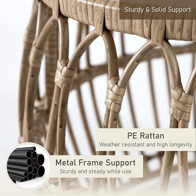 Furniture of America Ysar Boho Rattan Round Coffee Table Outdoor - Image 4