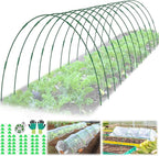 60 Pcs Garden Hoops for Raised Beds, 12 Sets Greenhouse Hoops Grow Tunnel by LifeisLuck