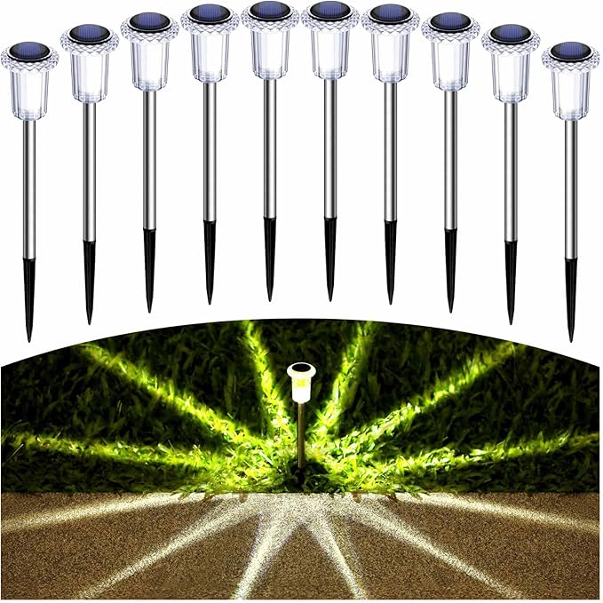 Solar Lights Outdoor 15 Pack Solar Pathway Lights LED Waterproof Stainless - Image 7