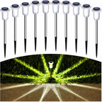 Solar Lights Outdoor 10 Pack Solar Pathway Lights Outdoor LED Waterproof - Image 8