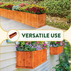 IDZO Wooden Window Box 40 in, Spacious Wooden Planter Boxes - Image 5