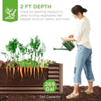 Best Choice Products 6x3x2ft Outdoor Metal Raised Garden Bed, Deep Root Box - Image 3