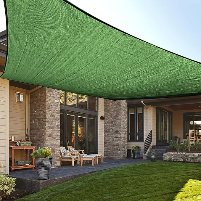 LOVE STORY Custom Size 5'x9' Piquant Green Sun Shade Sail Rectangle UV Block by LOVESTORY