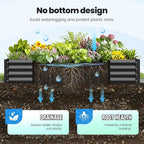 Quictent Galvanized Raised Garden Bed Metal Planter Box Bottomless - Image 5