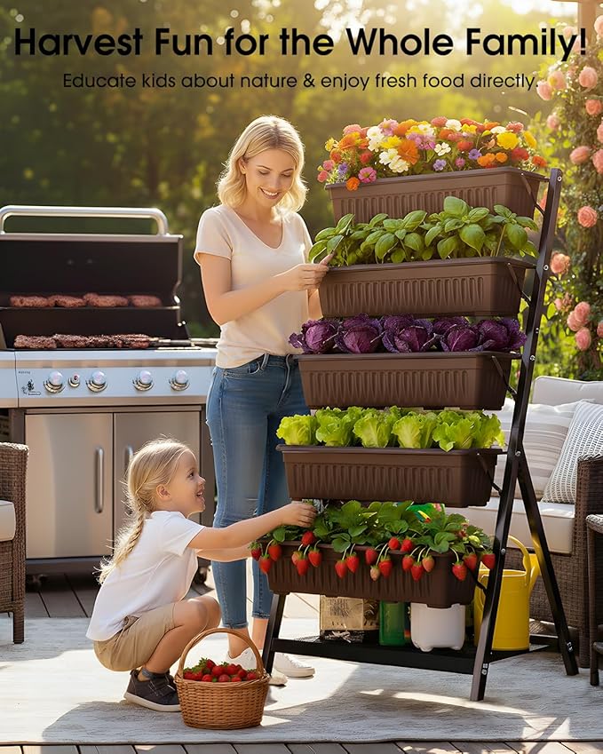 5-Tier Vertical Garden Bed Planter Boxes - Image 7