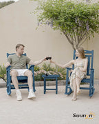 Oversized Outdoor Rocking Chairs Set of 4, High Back Porch Rocking Chair - Image 7