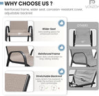 Patio Dining Chairs Set of 4, Stackable Dining Chairs High Back, Breathable - Image 5