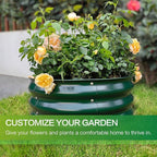 GARDMAX 2x2x1FT Galvanized Round Raised Garden Bed Kit, Metal Planter Boxes - Image 3