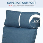 Grand patio Outdoor Recliner Air Pump 150° Lay Flat Reclining Chair - Image 3