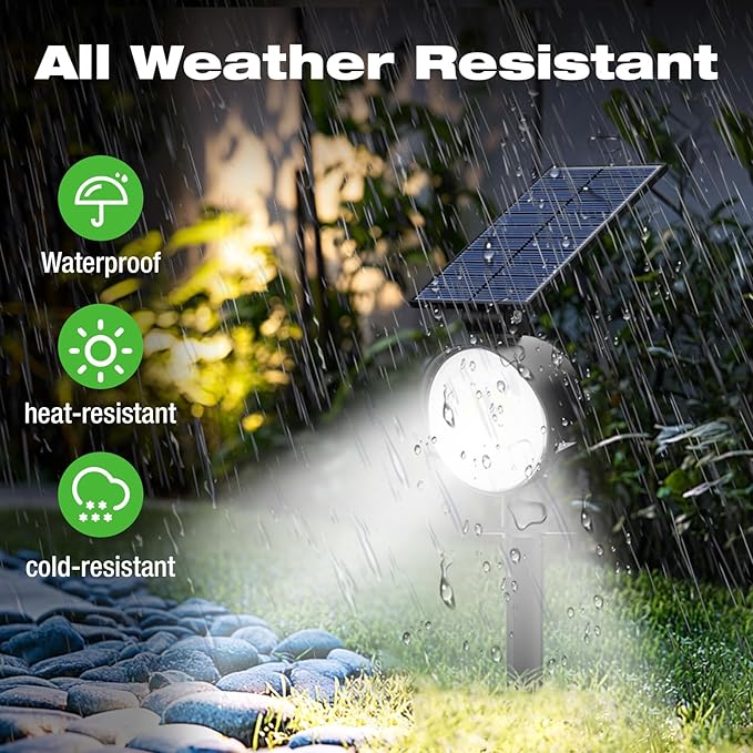 nipify Solar Lights Outdoor Waterproof, Spot Lights- 4 Pack/53 LED/3 Modes - Image 2
